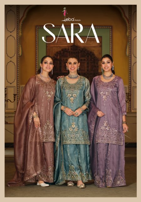Sara By Eba Simar Silk Beats Embroidery Readymade Suits 
